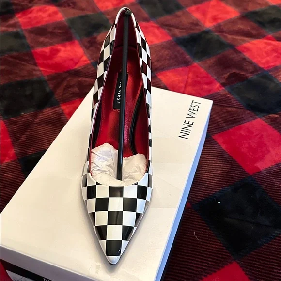 Nine West Checkered Heels - Picture 2 of 4